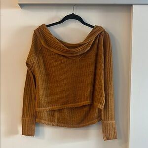 Free People cowl neck long sleeve top